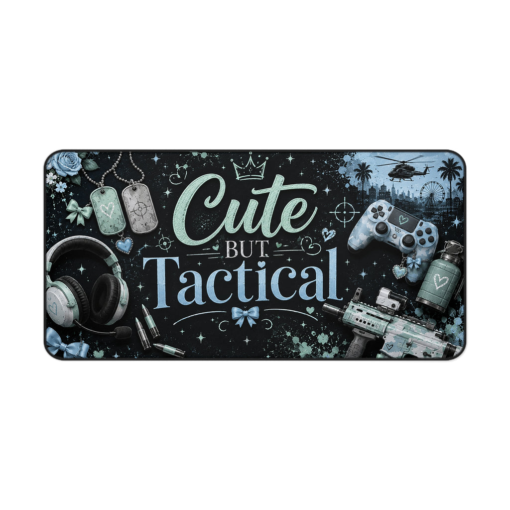 Cute But Tactical Desk Mat — Gaming & Military-Themed Mouse Pad