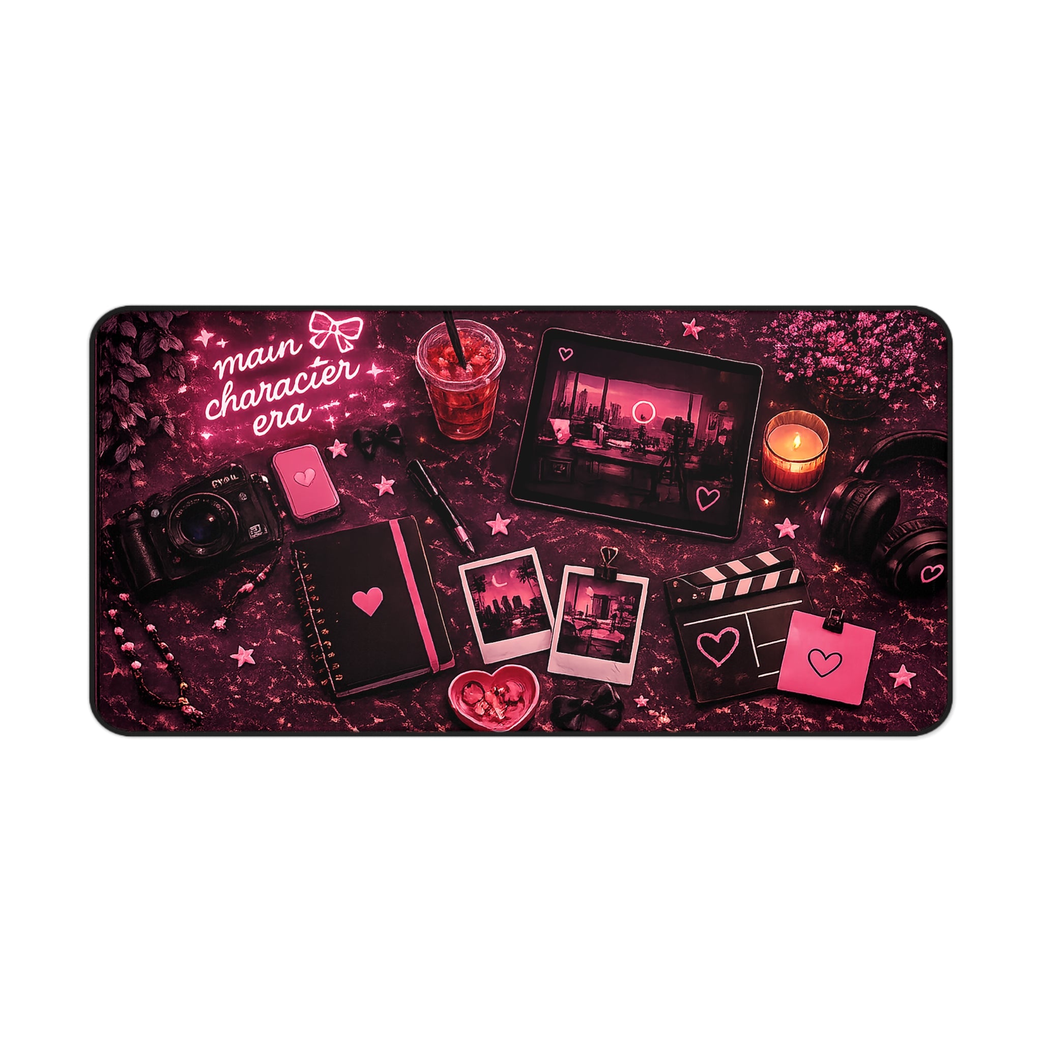 Main Character Era Pink Aesthetic Desk Mat