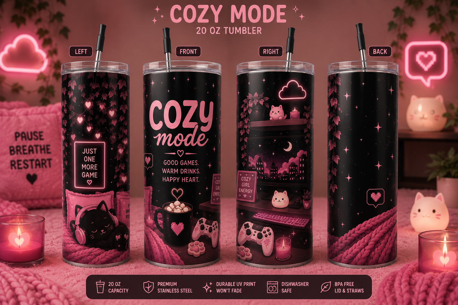 Cozy mode tumbler